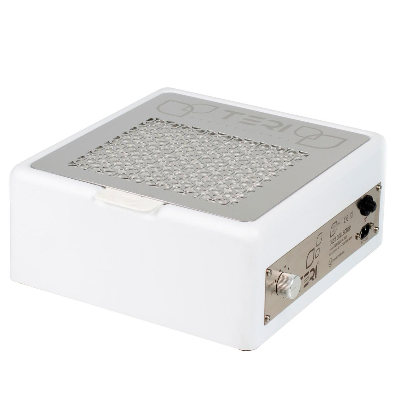 Професійна настільна манікюрна витяжка Teri 800 M з HEPA фільтром, біла (сітка металік)