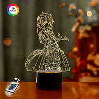 3D нічник GENSHIN IMPACT "Альбідо" (УВАЛИЧЕННЕ ЗОБРАЖЕННЯ) + ПультДУ + мережевий адаптер +байки 3DTOYSLAMP