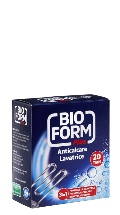 Bioform Plus для видалення накипу для пральних машин 20 таблеток