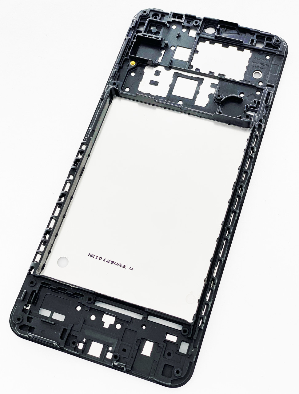 Середня частина корпуса (пластиковя) для Samsung A125 Galaxy A12, колір чорний, фото 1