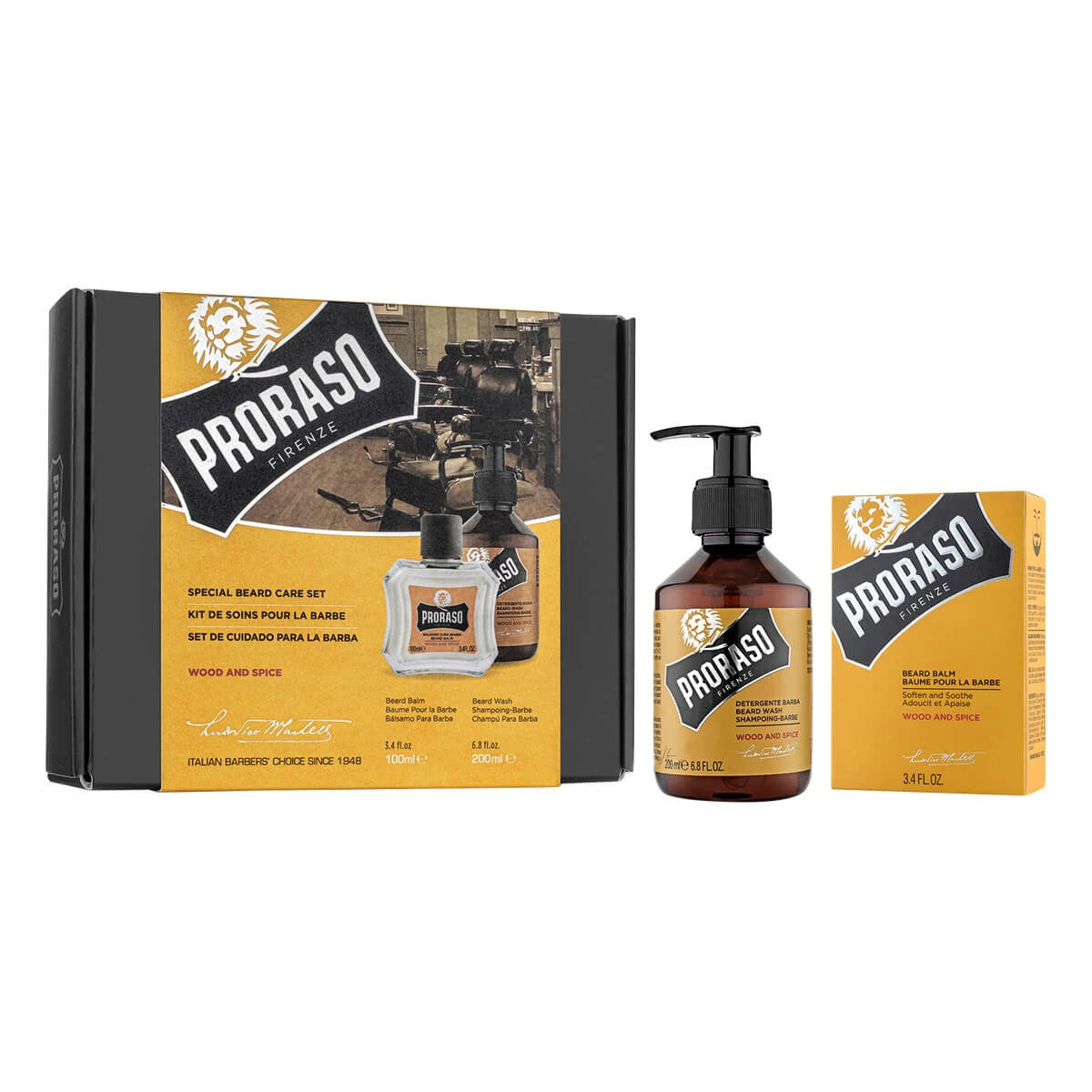 Подарунковий набір по догляду за бородою Proraso Duo Pack Wood & Spice