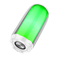 Портативная блютуз колонка с подсветкой HOCO HC8 |AUX, SD-card, Bluetooth, USB, FM-Radio| Белый