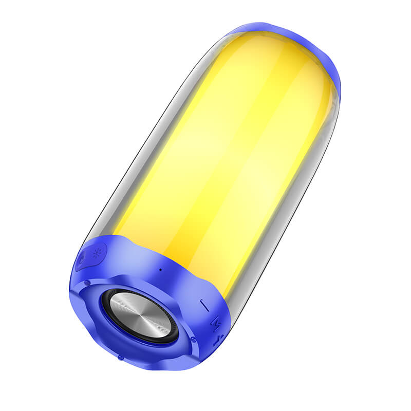 Портативна блютуз колонка з підсвіткою HOCO HC8 |AUX, SD-card, Bluetooth, USB, FM-Radio| Синій, фото 1