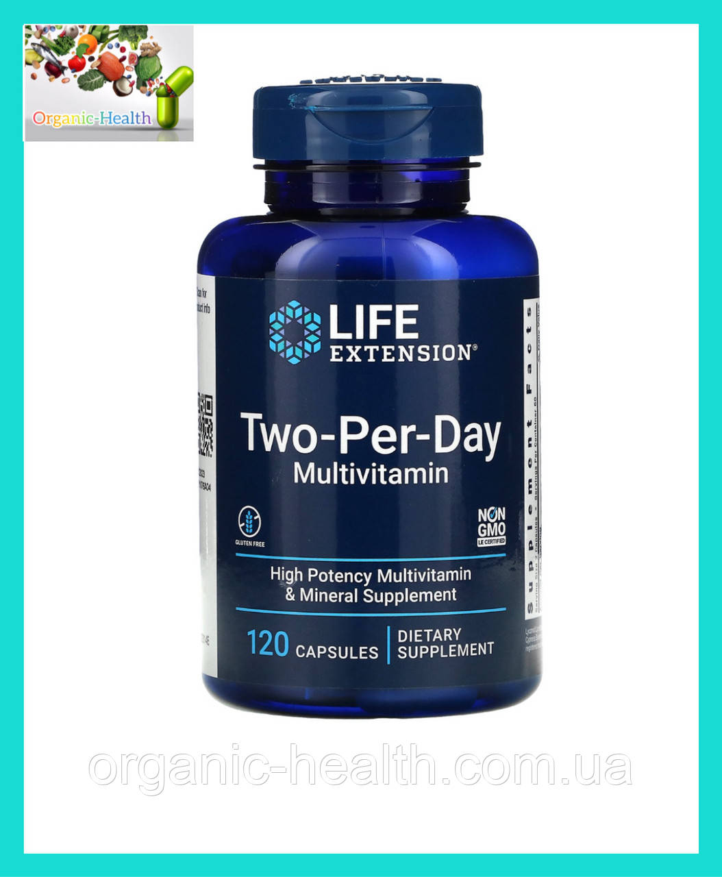 Вітаміни та мінерали Two-Per-Day,Life Extension, капсули для приймання ...
