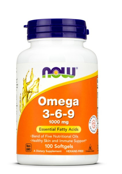 NOW Foods Super Omega 3-6-9 100 шт 1000 мг кошерний