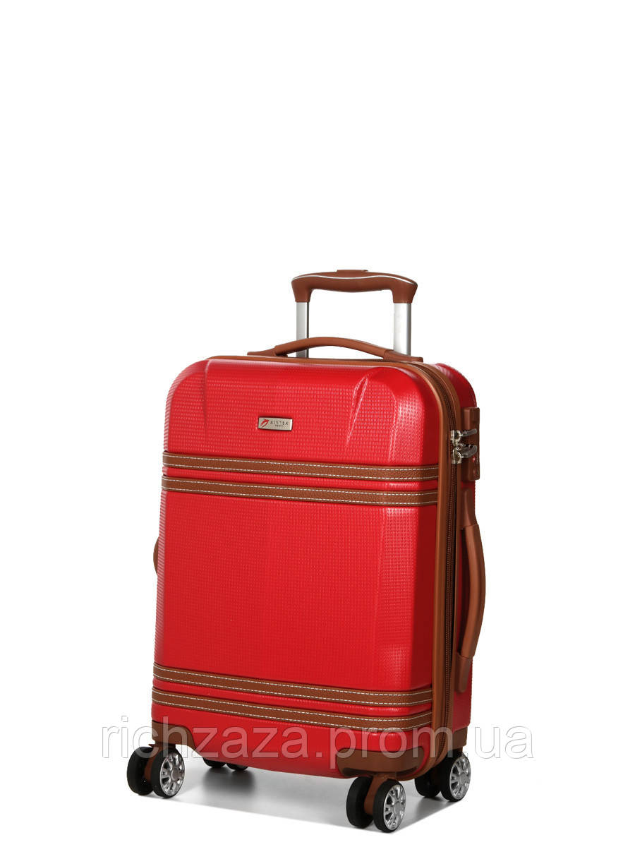 Великий якісний червоний дорожній валізу (L) на 4 колесах фірма AIRTEX Paris 949 red