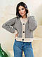 Стильна тепла жіноча кофта на ґудзиках шерсть, фото 3