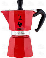 Bialetti Гейзерная кофеварка на 6 чашек Moka express colour Red 270мл 4943