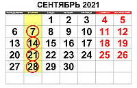 Графік обжарювання Вересень 2021