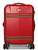 Средний качественный красный дорожный  чемодан (M) на 4 колесах фирма  AIRTEX Paris 949 red, фото 9