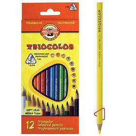 Набір м'яких кольорових олівців 12 шт. KOH-I-NOOR