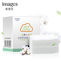 Хлопковые косметические салфетки Images 100% Cotton Puff, 100шт