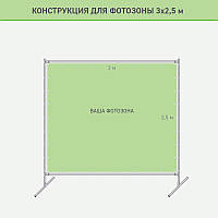 Конструкция для фотозоны 3х2,5м