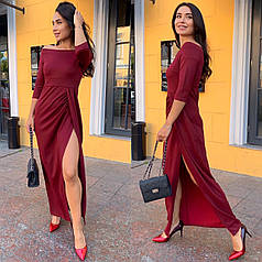 Плаття в підлогу з вирізом