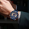 Кварцовий чоловічий годинник Curren, чоловічий кварцовий синій годинник, оригінальний наручний годинник, фото 2