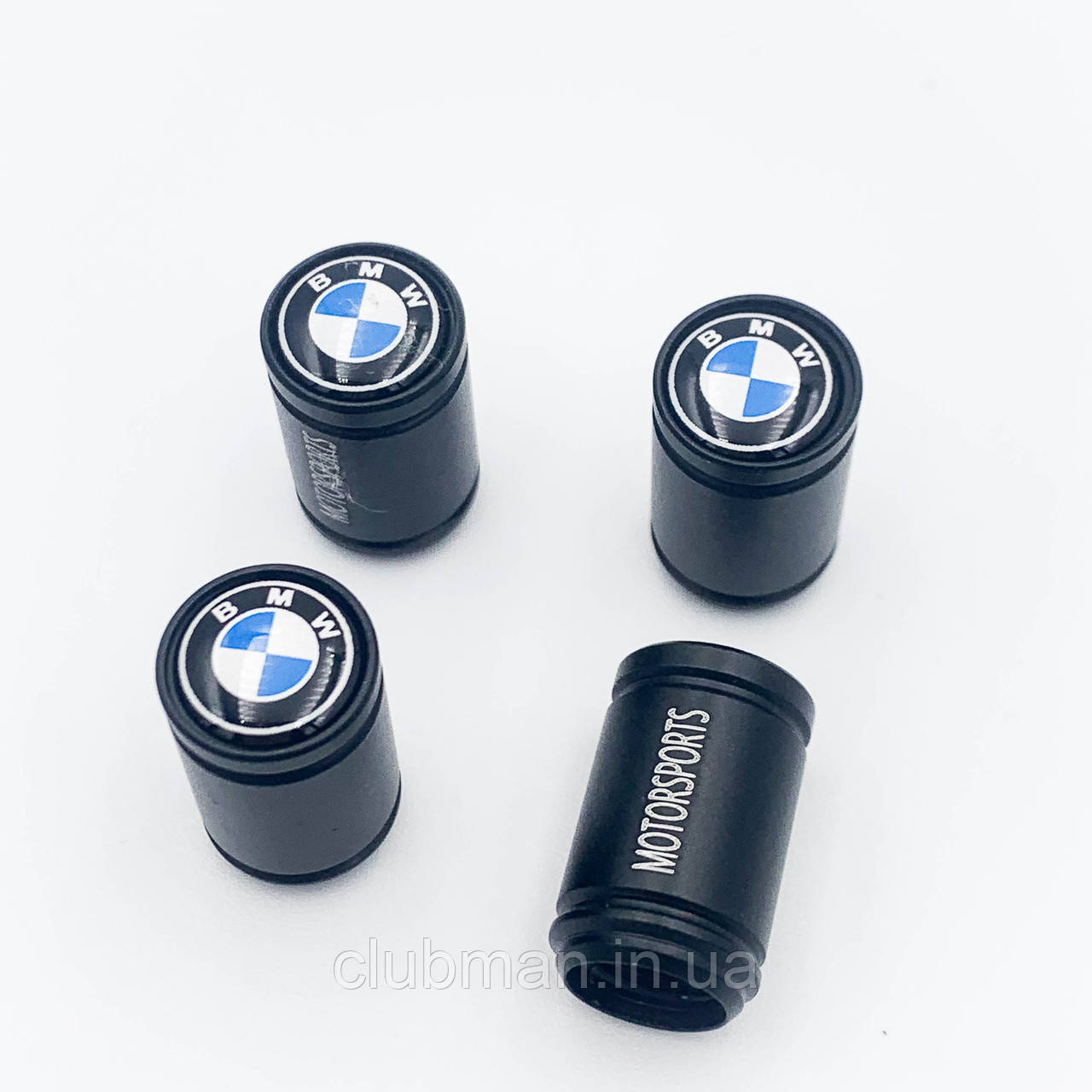 Захисні ковпачки на ніпеля Motosport BMW (БМВ) 4 шт Чорні