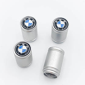 Захисні ковпачки на ніпеля Motosport BMW (БМВ) 4 шт Сріблясті