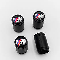Захисні ковпачки на ніпеля Motosport M-power BMW (БМВ) 4 шт Чорні, фото 3