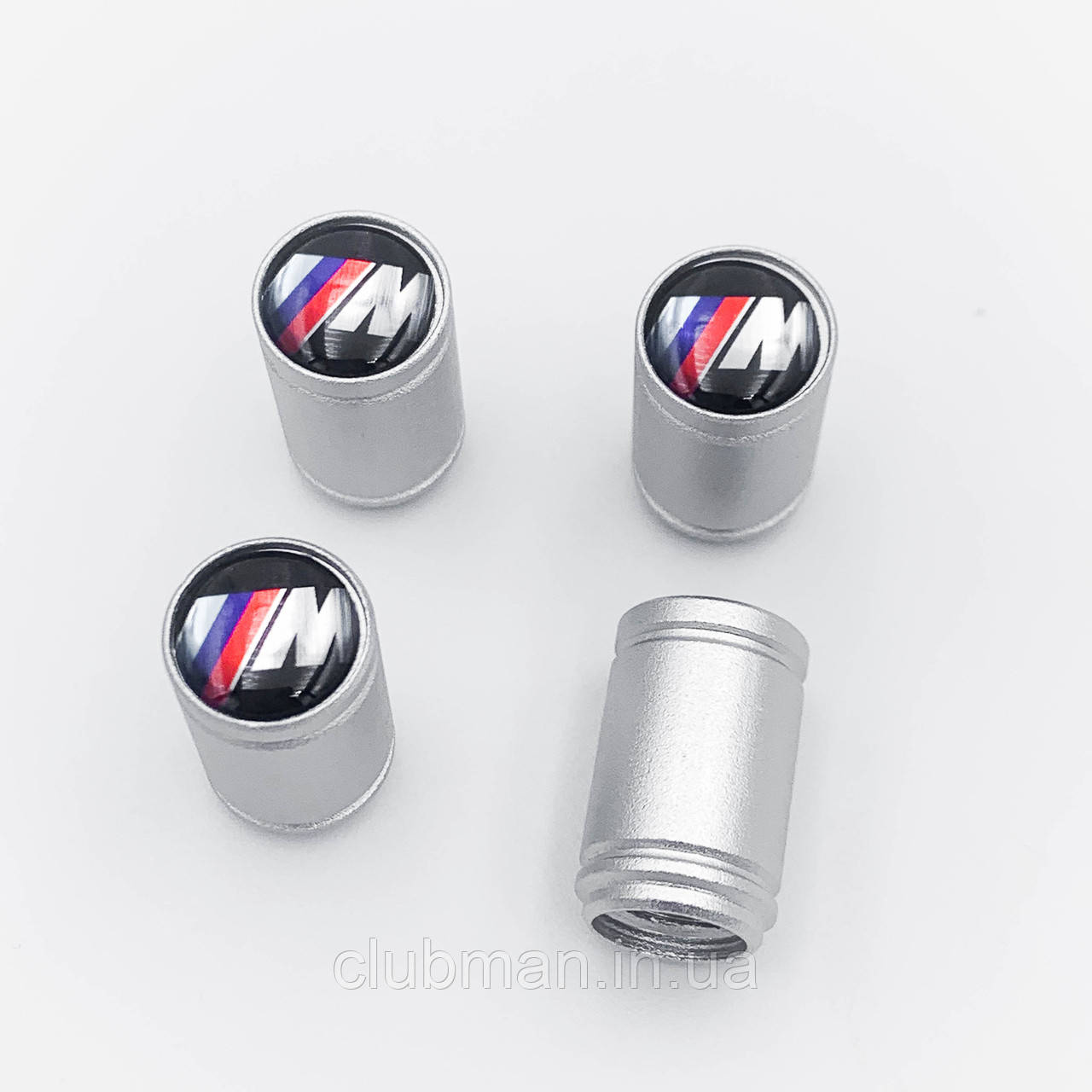 Захисні ковпачки на ніпеля Motosport M-power BMW (БМВ) 4 шт Сріблясті