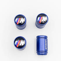 Захисні ковпачки на ніпеля Motosport M-power BMW (БМВ) 4 шт Сині, фото 3