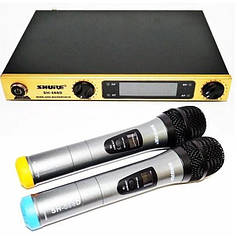 Радіомікрофон для вокалу та караоке Shure SH588D <unk> Два мікрофони в комплекті з базою