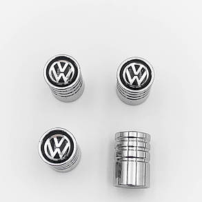 Захисні ковпачки на ніпеля VW (Фольксваген) 4 шт Хром, фото 3