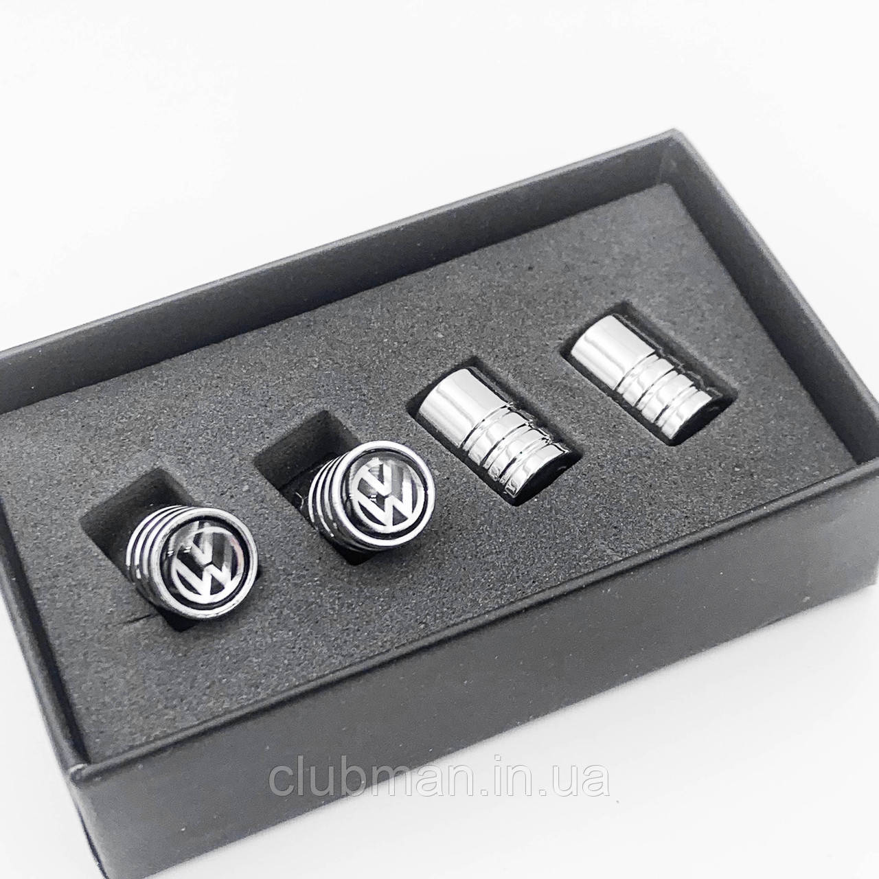 Захисні ковпачки на ніпеля VW (Фольксваген) 4 шт Хром