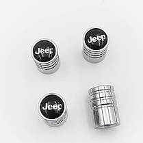 Захисні ковпачки на ніпеля JEEP (Джип) 4 шт Хром, фото 3
