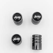 Захисні ковпачки на ніпелях JEEP (Джіп) 4 шт Чорні, фото 4