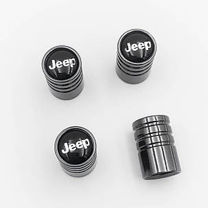 Захисні ковпачки на ніпелях JEEP (Джіп) 4 шт Чорні, фото 3