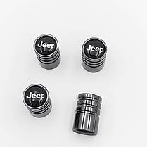 Захисні ковпачки на ніпелях JEEP (Джіп) 4 шт Чорні, фото 5