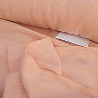 Лляна щільна костюмна тканина з "ефектом пом'ятості" світло - персикового кольору, фото 1