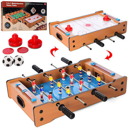 Настільна гра 2в1 (футбол, хокей), на штангах 2371