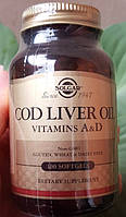 Омега-3 (Рыбий жир из печени норвежской трески) Solgar COD Liver Oil 100 капсул