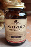Омега-3 (Риб'ячий жир з печінки норвезької тріски) Solgar COD Liver Oil 100 капсул, фото 8