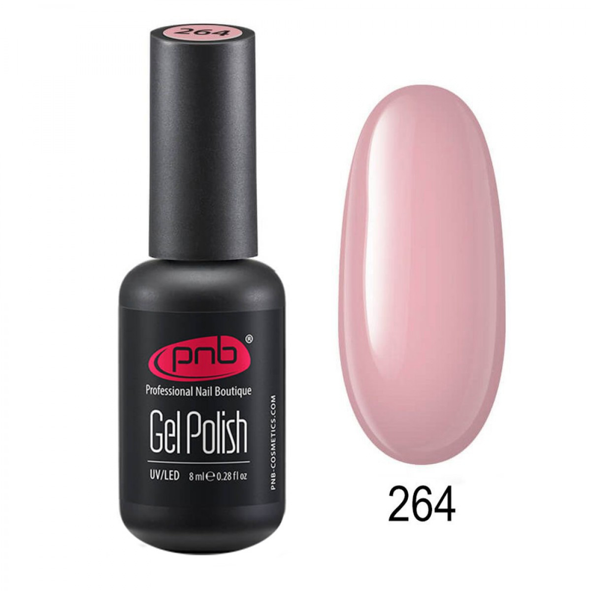 Гель лак PNB, 8 ml № 263 (світло-рожевий), фото 1