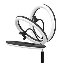 Кільце LED для фото (26 см) + тримач для телефона — Black, фото 5