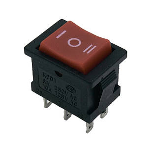 KCD1-1-203 R / B Перемикач 1 клав. перекидний (червоний) TNSy