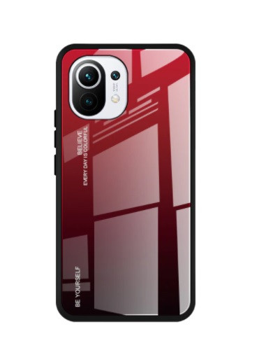 Чехол Gradient для Xiaomi Mi 11 Lite red-black