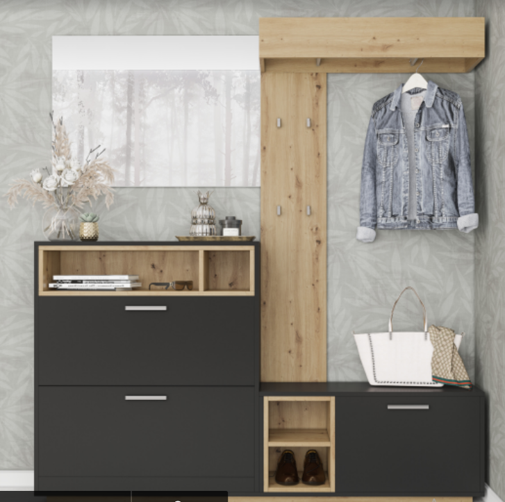 Передпокій Хайді Дуб артизан антрацит Світ Меблів купити в Одесі, Україні, фото 1