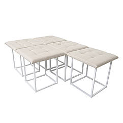 Пуф "Куб" 5 в1 (світлий беж) ()