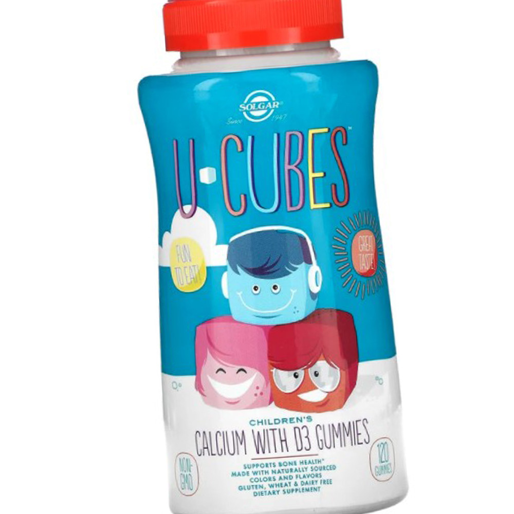 Кальцій Д3 для дітей Солгар Solgar U-Cubes children's Calcium with D3 120 таблеток