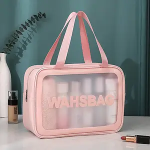 Сумка-косметичка Washbag з ручками розмір L, рожева