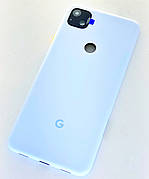 Задня кришка Google Pixel 4a, блакитна, Barely Blue, оригінал (Китай) + скло камери