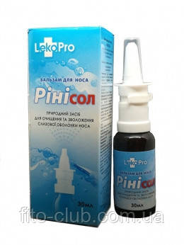 Ринисол Природний засіб для промивання, очищення та зволоження слизової оболонки носа 30мл.