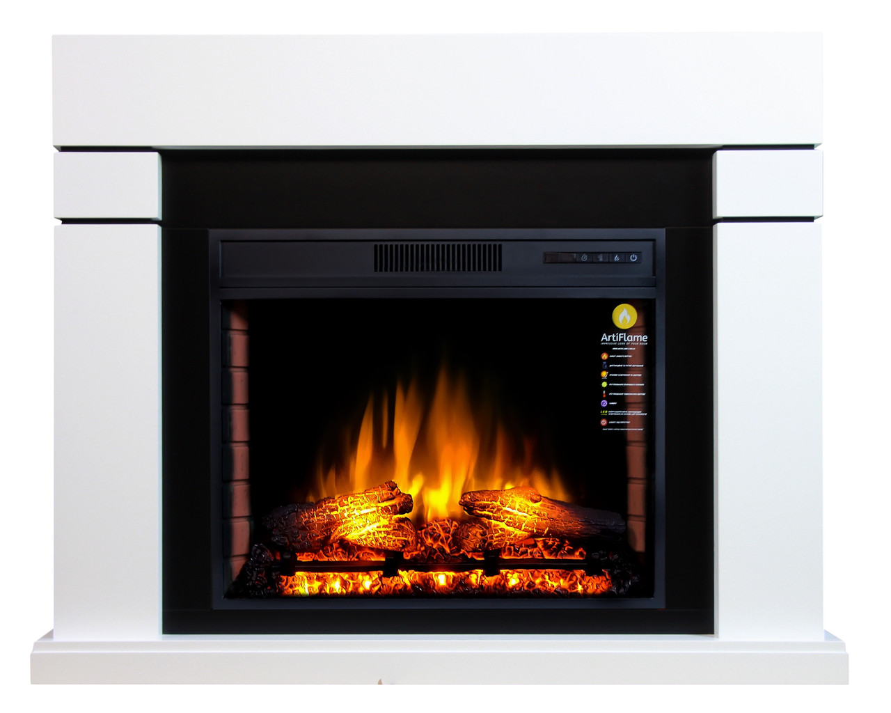 Камінокомплект ArtiFlame LINDOS AF28 БІЛИЙ Б’ЯНКО