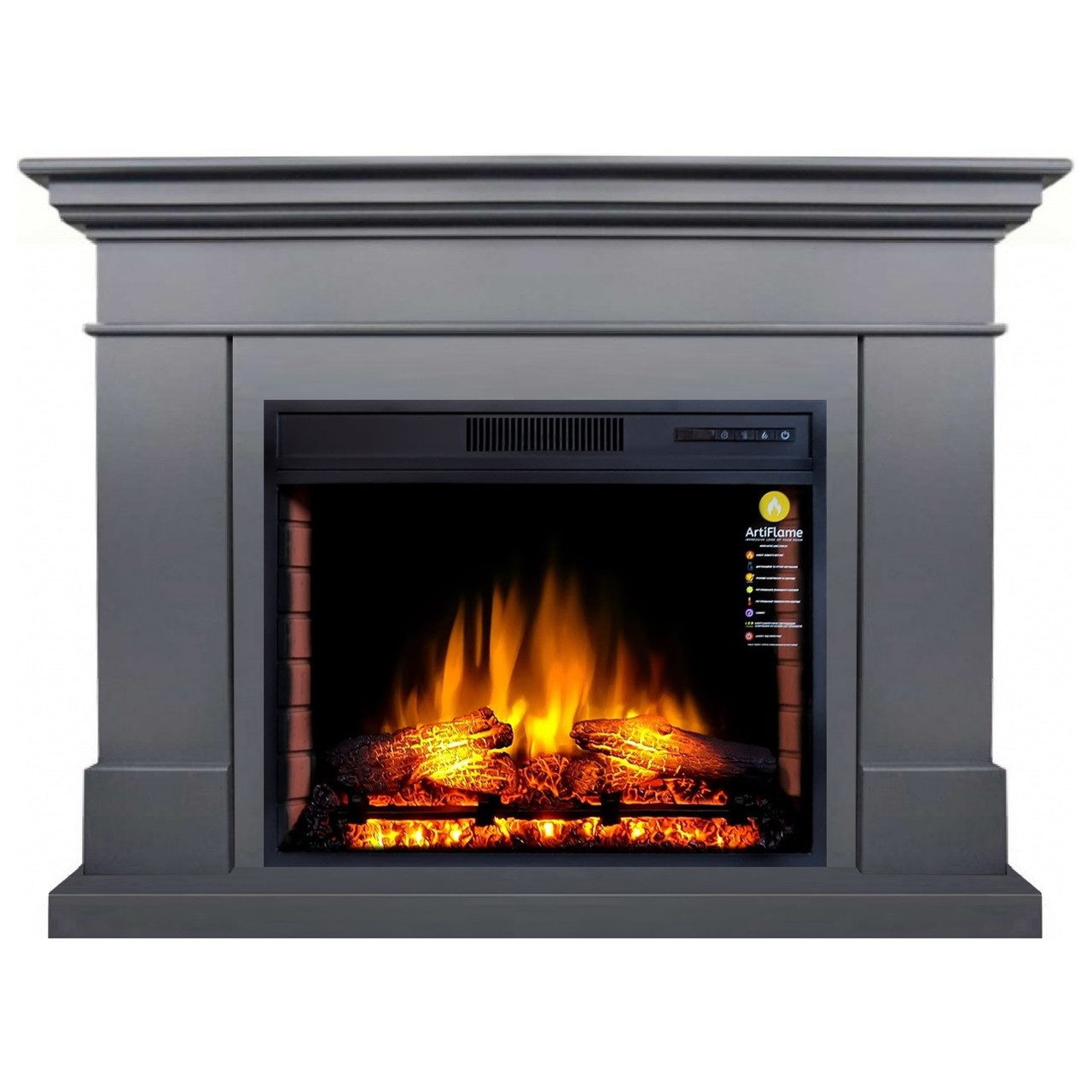 Камінокомплект ArtiFlame SACRAMENTO AF28 СІРИЙ ГРАФІТ