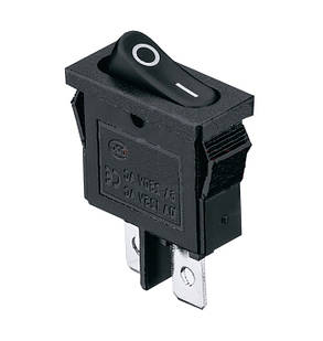 KCD1-12-101B / B Перемикач 1 клав. (Чорна овальна клавіша) TNSy