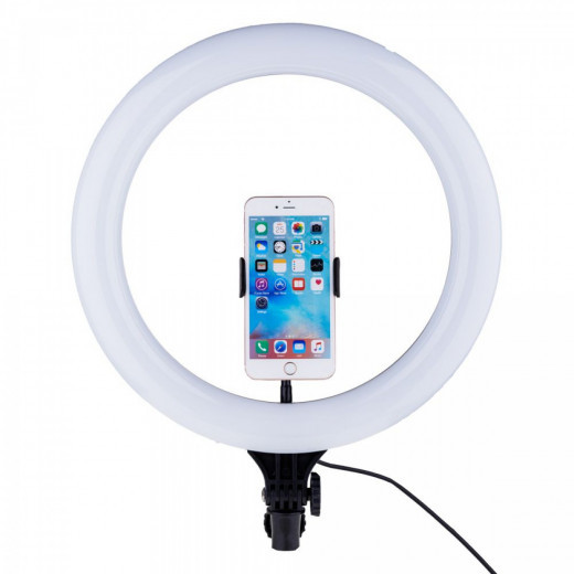 Кільце LED для фото BD-330 (33 см) + тримач для телефона — Black