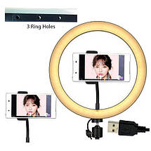 Кільце LED для фото BD-330 (33 см) + тримач для телефона — Black, фото 3